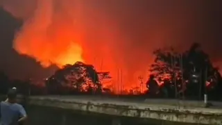 Kebakaran Lahan di Seberang TPA Galuga Bogor, Damkar Lakukan Penanganan