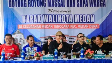 Sambut HUT ke-81 RI, Wali Kota Medan Rico Waas Gelar Gotong Royong Massal dan Sapa Warga