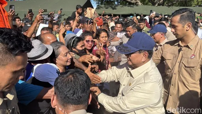 5 Momen Prabowo Datangi Lokasi Gempa NTT