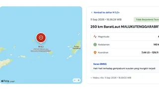 Gempa M 6.2 Guncang Laut Banda Maluku, BMKG, Tidak Berpotensi Tsunami