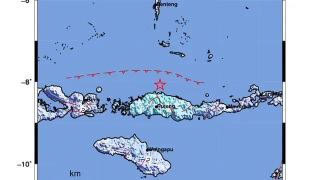 Gempa Magnitudo 5,2 Guncang 60 km Timur Laut RUTENG-MANGGARAI-NTT