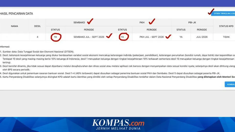 Mekanisme Pengecekan dan Pendaftaran Bansos PKH serta BPNT Melalui DTSEN dan DTKS