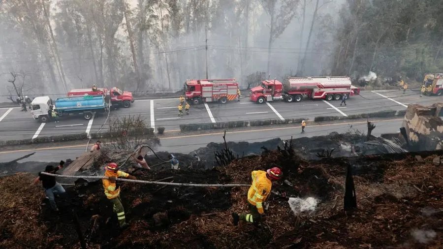 Penampakan Kebakaran Hutan Merambat ke Kota, Dekati Pemukiman Warga di Quito