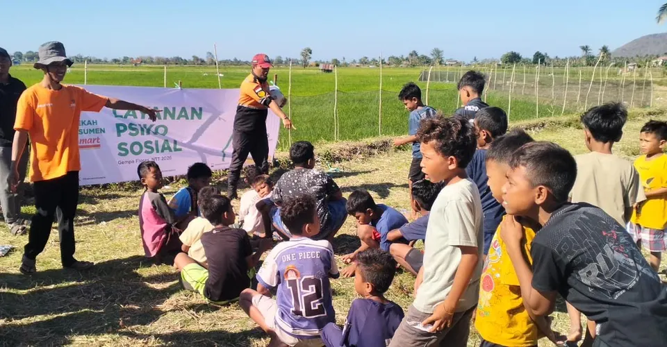 Baznas Hadirkan Layanan Dukungan Psikososial Bagi Anak-Anak Penyintas Gempa di NTT