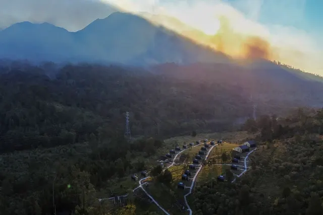 Kebakaran Landa Kawasan Merapi Ungup-Ungup Gunung Ijen, Banyuwangi