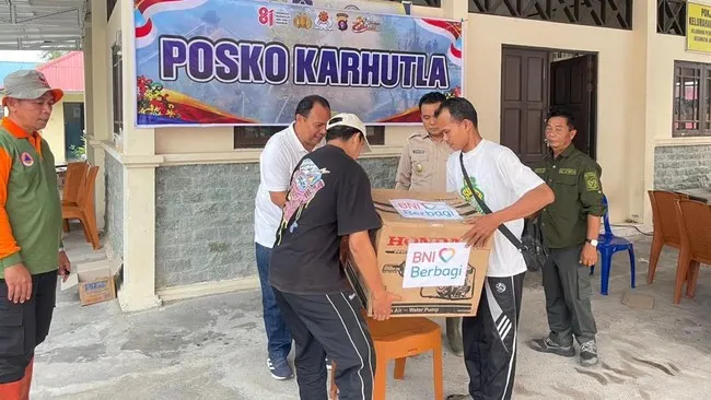 BNI Salurkan Bantuan Penanganan Karhutla dan Logistik Warga di Kalimantan Tengah