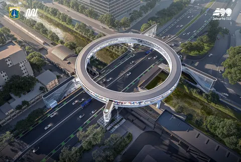 Pedestrian Deck Dukuh Atas, Jembatan Melingkar Rp 300 Miliar Penghubung Lima Moda Transportasi