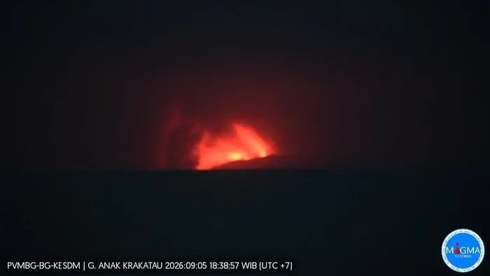 Kondisi Terkini Erupsi Gunung Anak Krakatau, Dentuman Terdengar dari Pos Pasauran