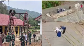 Fakta di Balik Video Viral Siswa Menyeberangi Sungai Tripe di Gayo Lues dan Upaya Pembangunan Jembatan