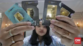Harga Emas Antam Turun Rp10 Ribu Jadi Rp2,592 Juta per Gram