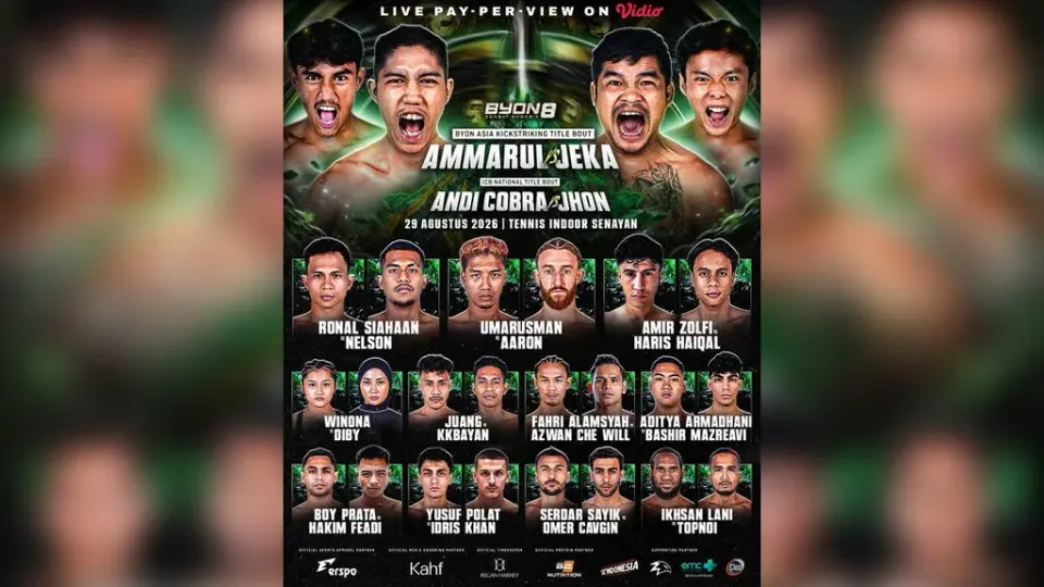 Link Live Streaming Byon Showbiz 8 Jeka vs Ammarul & Jam Tayang