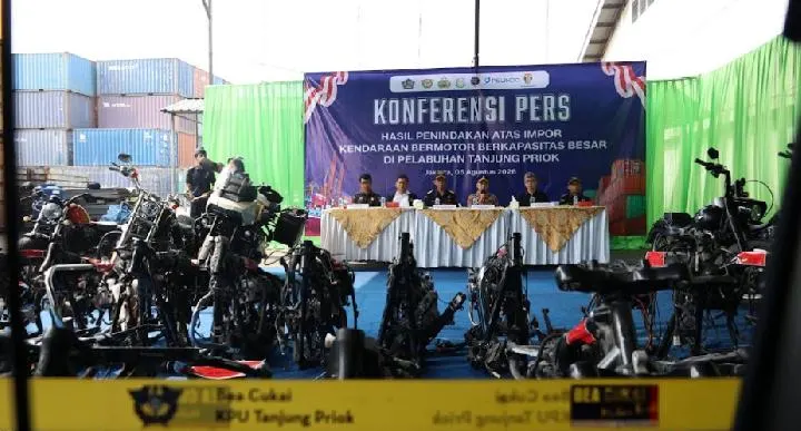 Bea Cukai Tanjung Priok Gagalkan Penyelundupan Motor Harley-Davidson Bekas dari Tiongkok