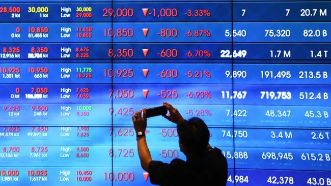 IHSG Ditutup Merosot 1,33 Persen ke Level 6.589 pada Kamis Sore