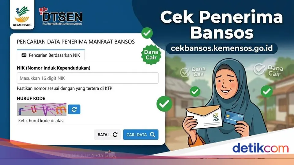 Pengecekan Penerima Bansos PKH dan BPNT 2026 Melalui cekbansos.kemensos.go.id