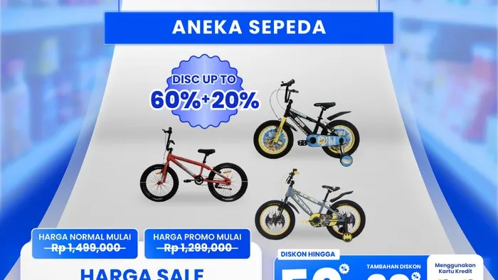 Serbu! Aneka Sepeda Banting Harga di Transmart Full Day Sale