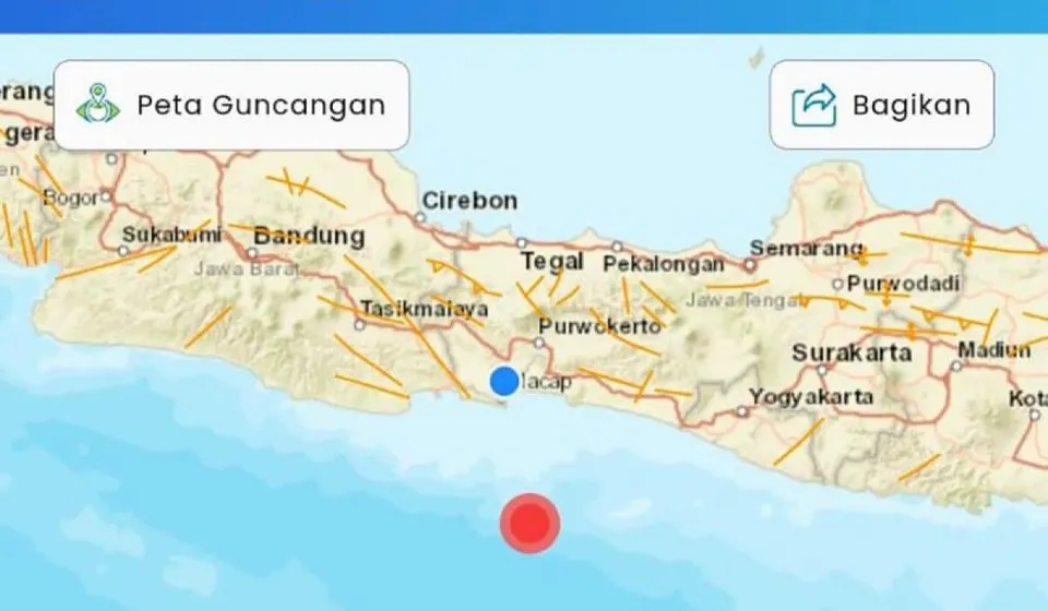 BMKG, Gempa Cilacap M5,3 Dipicu Subduksi Lempeng Indo-Australia