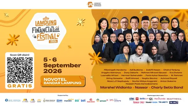 Jadwal Lampung Financial Festival, Ada Bankir Top hingga King Nassar