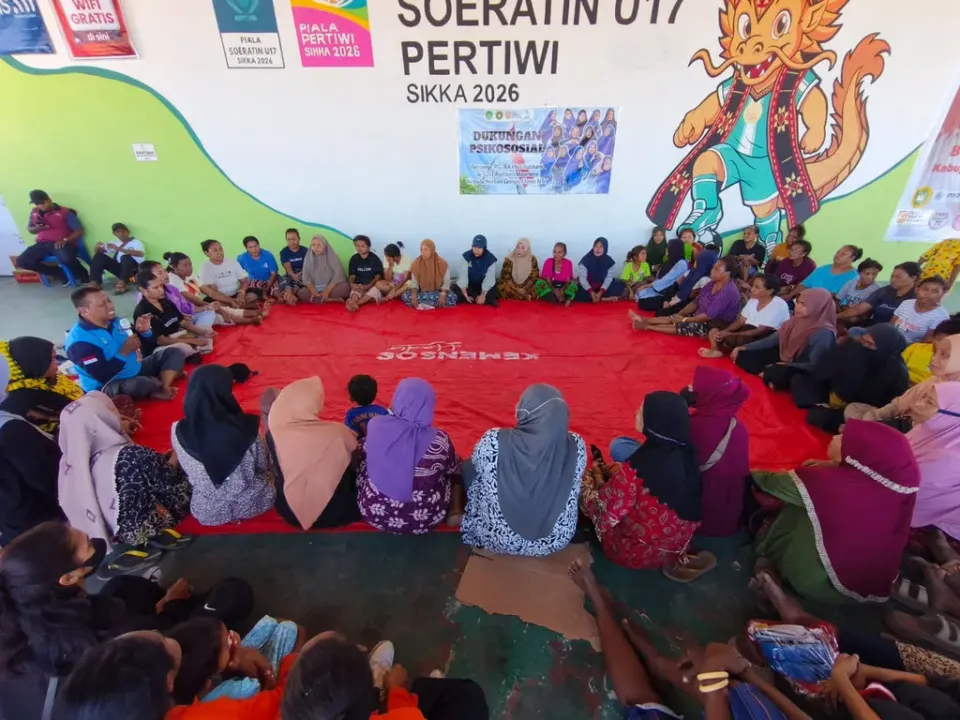 Kemensos Gelar Layanan Psikososial untuk Korban Gempa di Sikka