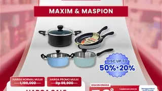Promo Transmart Full Day Sale Potong Harga Alat Masak Maxim dan Maspion
