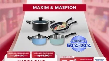 Promo Transmart Full Day Sale Potong Harga Alat Masak Maxim dan Maspion